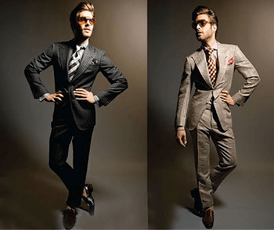 two men in trendy suits