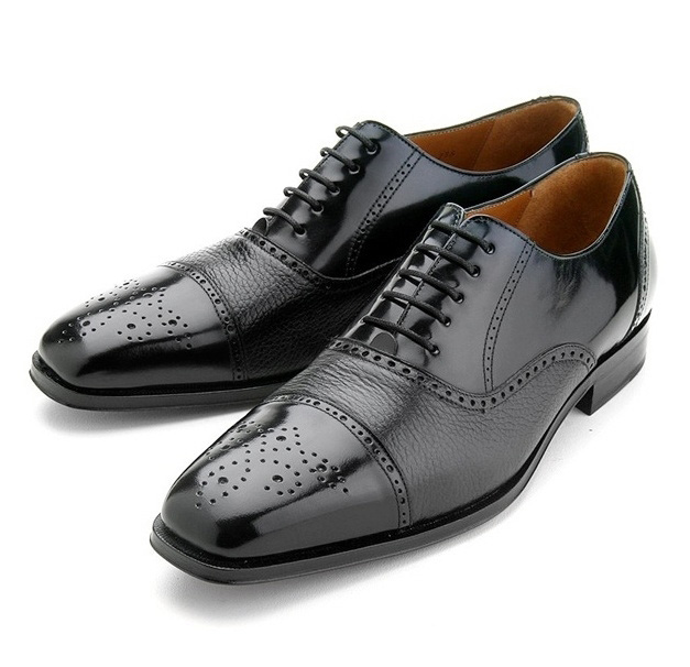 stylish black leather shoes